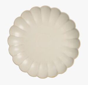 Scallop ruokalautanen luonnonvalkoinen