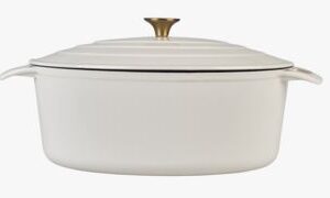Jenny valurautainen kattila soikea creme