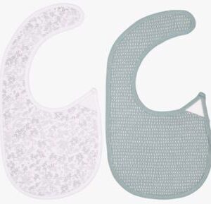 Baby Bibs Leaves ruokalappu, 2 kpl  vaaleanvihreä